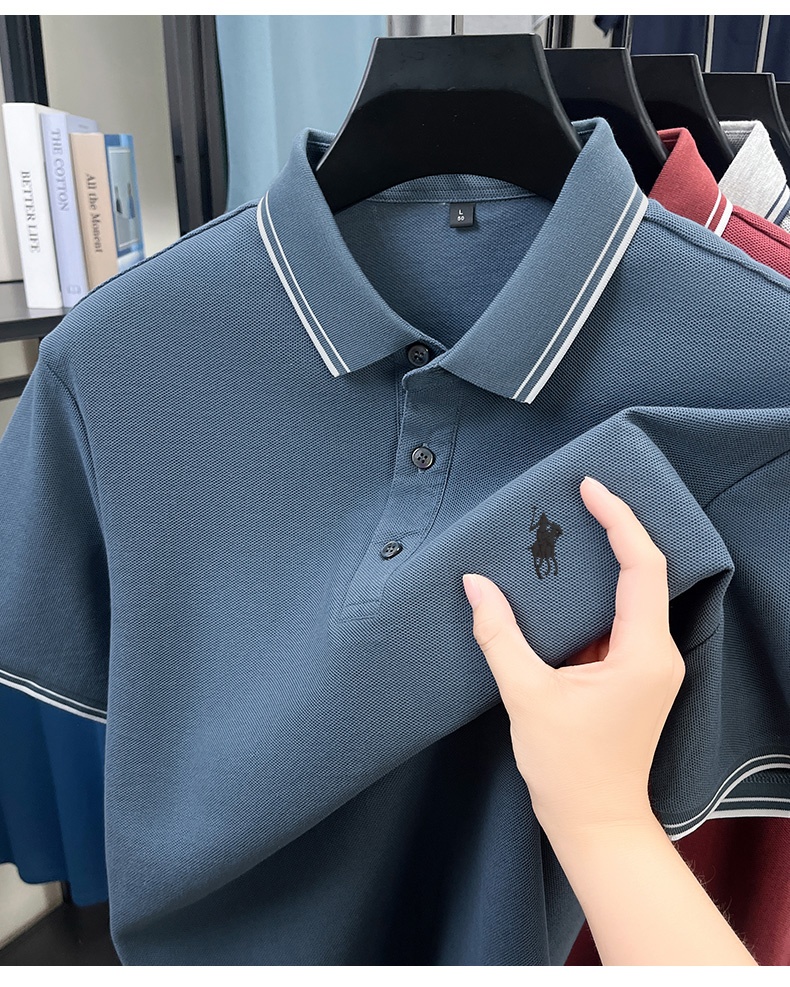 Summer Striped Collar Polo Shi - Polo Shirt Pique recension och pris