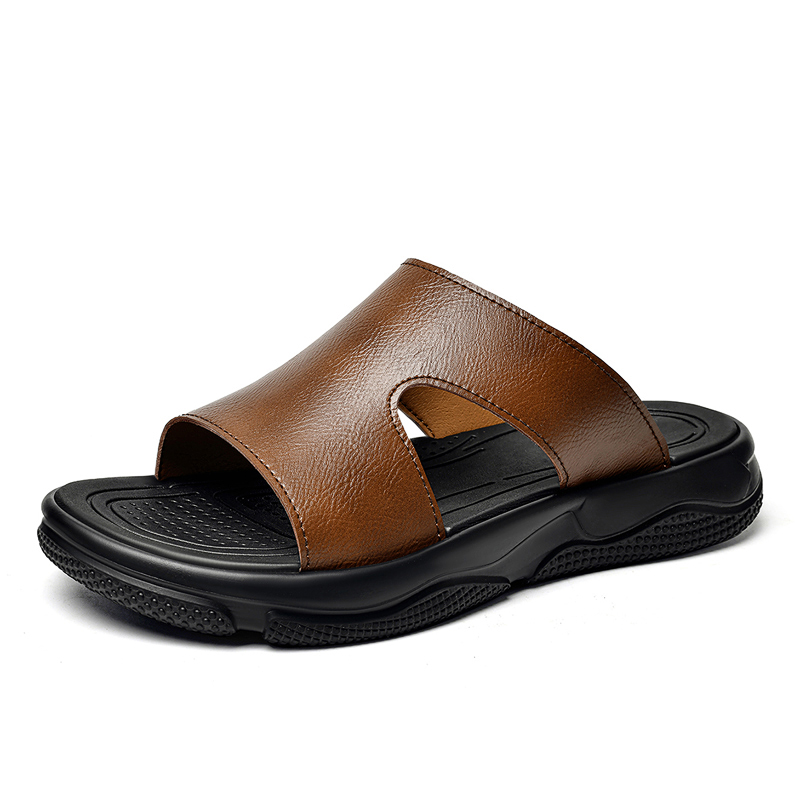 Men's Leather Slide Sandals No - Flip Flop Leather Men recension och pris