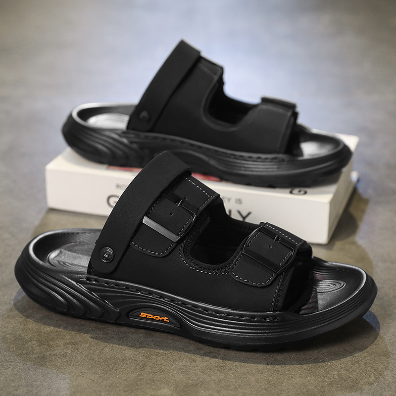 Platform Leather Male Slippers - Flip Flop Leather Men recension och pris