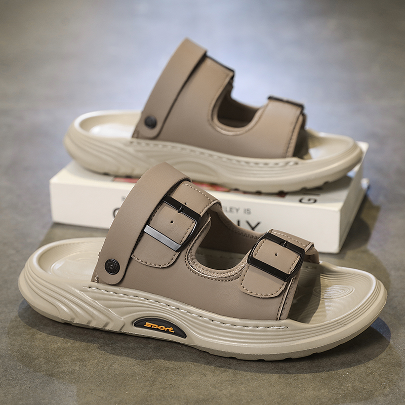 Platform Leather Male Slippers - Flip Flop Leather Men recension och pris