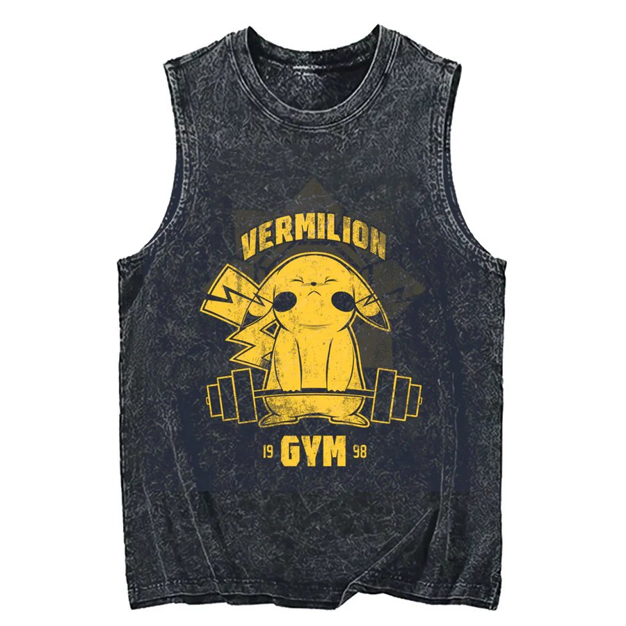 2026 Pokemon Pikachu Acid Wash - Tank Top Muscle recension och pris