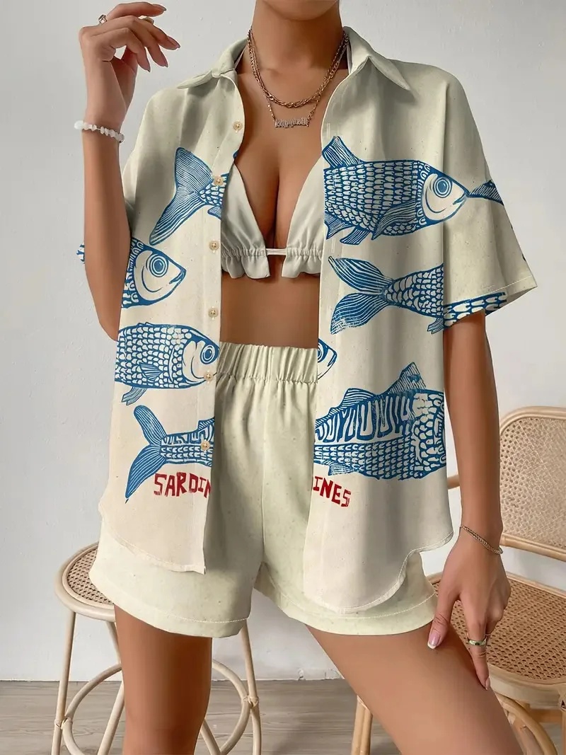Fashion Print Beach Holiday 2- - Shirt Camp Collar recension och pris