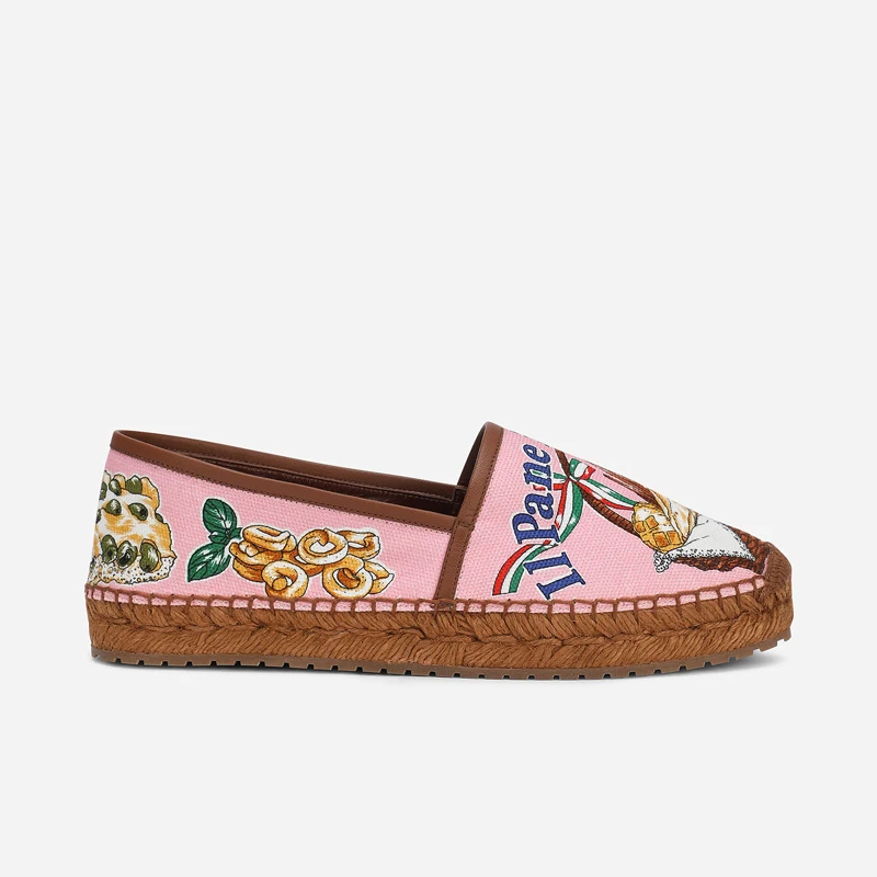Leopard Pattern Woven Sole Fla - Espadrille Slip On recension och pris
