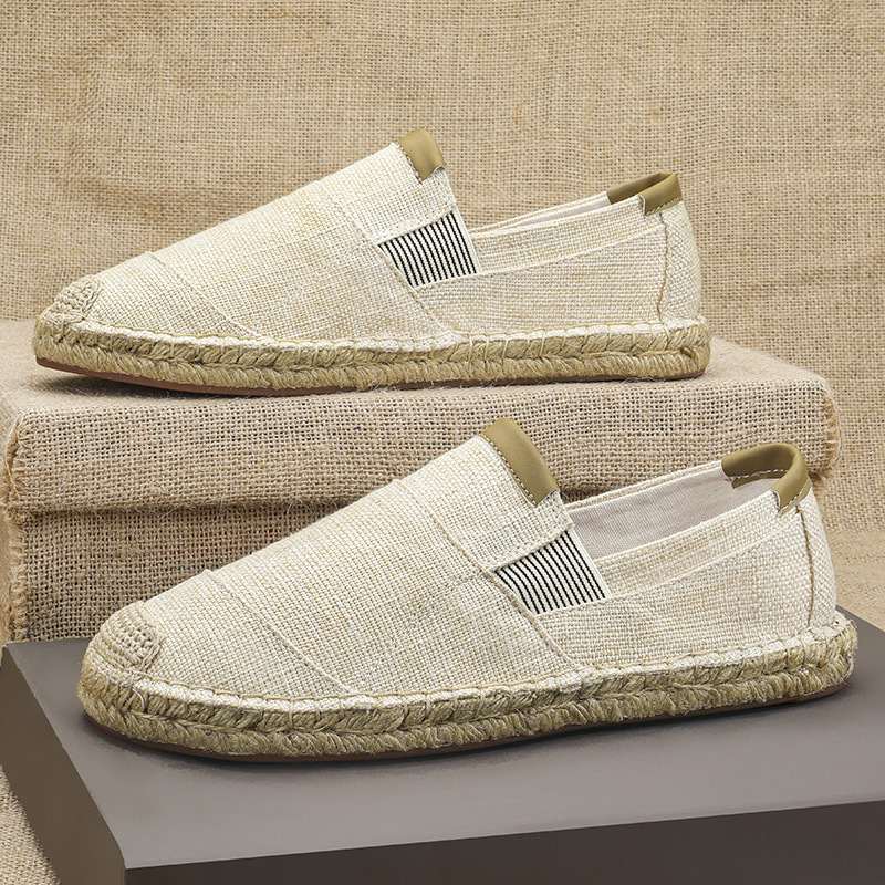 2025New Men Linen Casual Shoes - Espadrille Slip On recension och pris