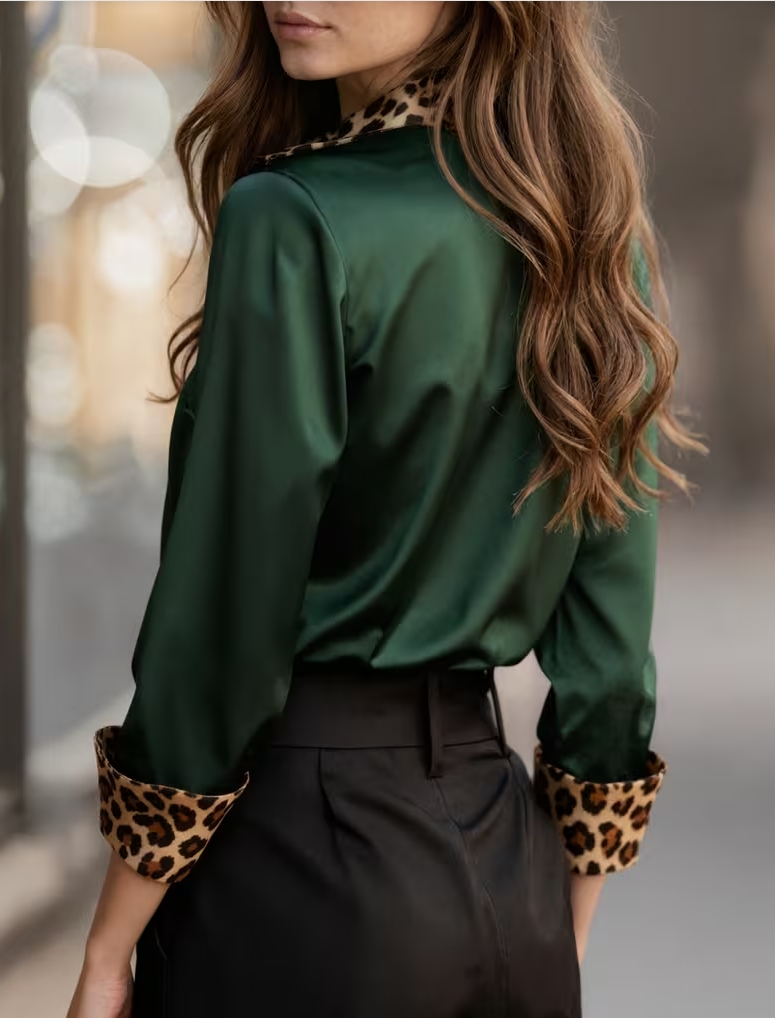 Elegant Long Sleeve Button Dow - Shirt Camp Collar recension och pris