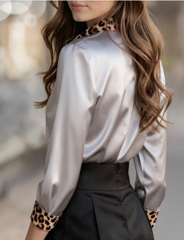 Elegant Long Sleeve Button Dow - Shirt Camp Collar recension och pris